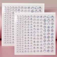 2Pcs 3D Imitation Crystal Rhinestone Eye Face Decals DIY Festive Makeup Party De