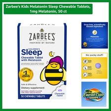 Kids Melatonin Sleep Chewable Tablets, 1mg Melatonin, 50 ct