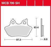 TRW Bremsbelag (FüR: Harley-Davidson Flstci 1450 Heritage Softail Classic 06 )