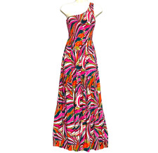 ✨NEW! Anthropologie Abel the Label One Shoulder Tiered Swing Farm Rio Maxi Dress