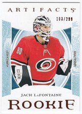 2022-23 Upper Deck Artifacts Rookies Copper JACK LaFONTAINE 189 #/299 Hurricanes