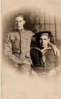WW1 WWI US Army Military AEF Photo Postcard USS ARIZONA Soldiers Studio Portrait