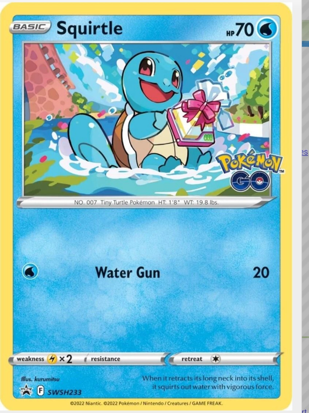 Squirtle SWSH233 SWSH: Sword & Shield Promo Cards Holo