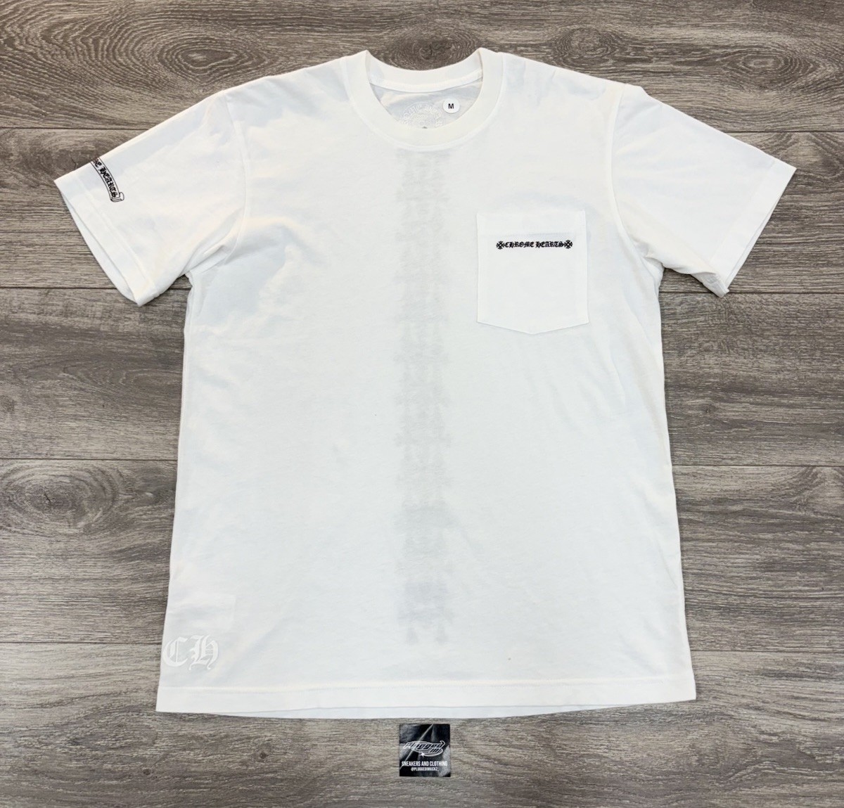 【Chrome Hearts】Cemetery Cross Tire Tracks T-shirt★半袖 Size Medium - Chrome Hearts Cemetery Cross Tire Tracks T