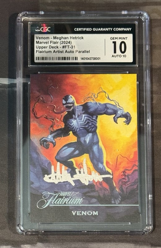 2023 MARVEL FLAIR VENOM FLAIRIUM AUTO AUTOGRAPH /33 CGC 10