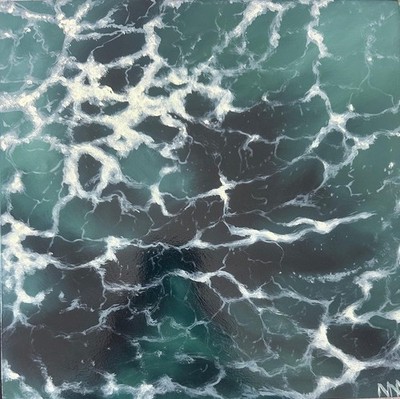 Original Ölgemälde Ozean Wellen Meereslandschaft Landschaft Abstrakt Wandbild Wohndeko