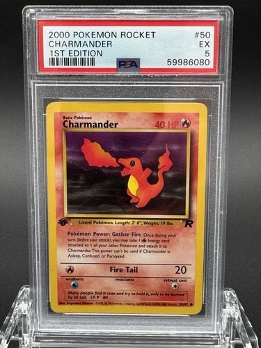 2000 POKEMON ROCKET 1ST EDITION #50 CHARMANDER PSA 5