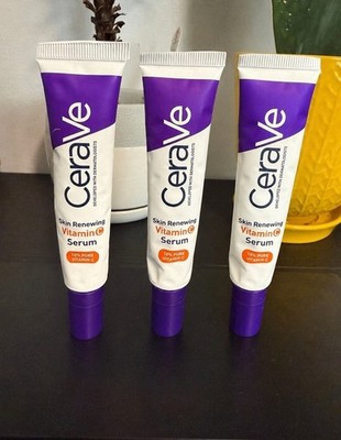 3-Pack CeraVe Skin Renewing Vitamin C Serum with Hyaluronic Acid - 1 FL Oz/30ml