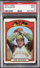 1972 TOPPS #330 JIM HUNTER PSA 9