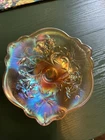 Antique Marigold Dugan Carnival Glass Amaryllis 5.5” Compote Dish