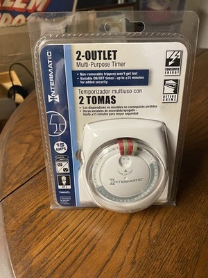 Intermatic 2-Outlet Multi-Purpose Timer TN800CL White