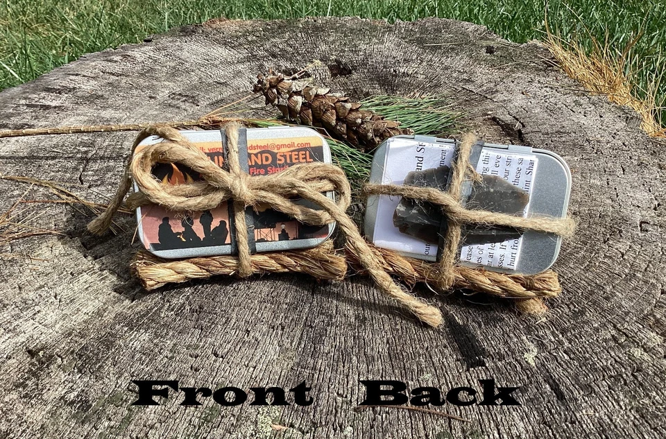 Complete English Flint and Steel Kit, Fire Starter W/ Flint Sharpener & Extras - Image 2 of 4