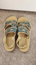 TEVA PLATFORM DOUBLE DIAMOND TEAL BLUE Women's, US 9. Refer To Pictures
