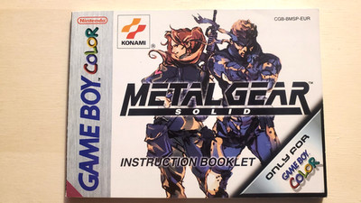 Metal Gear Solid - Booklet - Nintendo Gameboy Color Anleitung - PAL - EUR