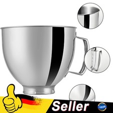4,8 L Edelstahlschüssel Mixer Schüssel mit Griff für Kitchen Aid 5 QT K5THSBP DE