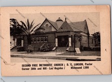 c1925 Second Free Methodist Church LOS ANGELES California CA Postcard c1925 Second Free Methodist Church LOS ANGELES California CA Postcard