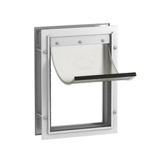 Hakuna Pets Deluxe Aluminum Pet, Cat and Dog Door with 2-Way Locking Panel for S