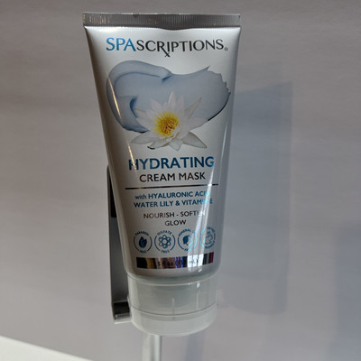 SpaScriptions Hydrating Cream Mask HYALURONIC ACID Water Lily Vit E NEW 5oz