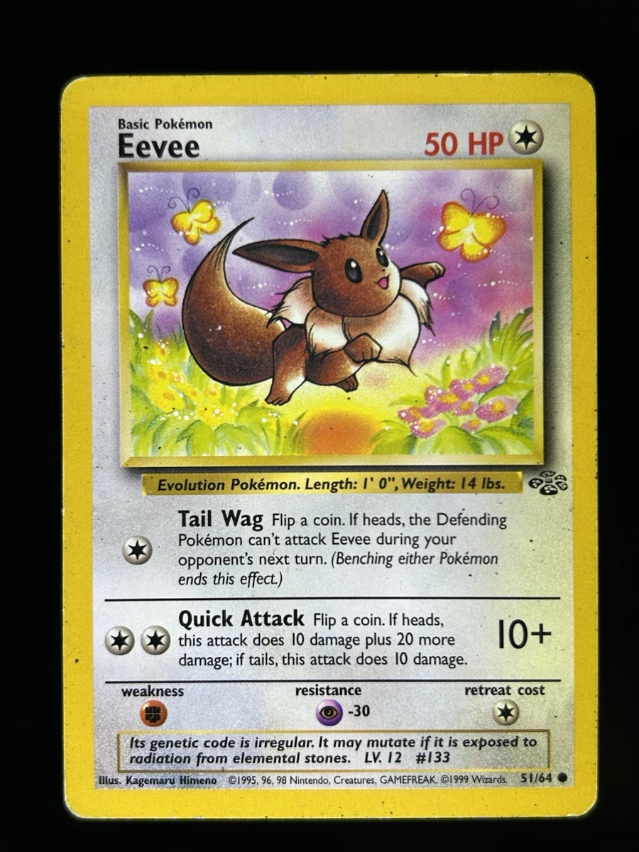 Eevee Pokémon TCG Jungle Common Individual Collectible Card Game