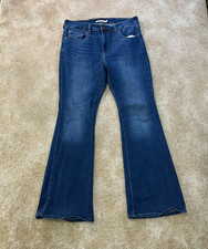 Levi's 726 High Rise Flare Jeans Women's 32 Blue Stretch Denim