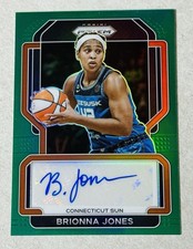 Brionna Jones 2022 Panini Prizm WNBA Signatures Green Prizm #SG-BJN Auto