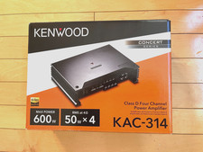 KENWOOD KAC-314-4-Channel Concert Series Car Stereo Amplifier w/50W x 4  4ohms