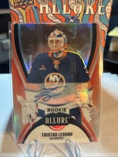 2025-26 Upper Deck Allure Tristan Lennox Rookie Red Rainbow Auto Islanders