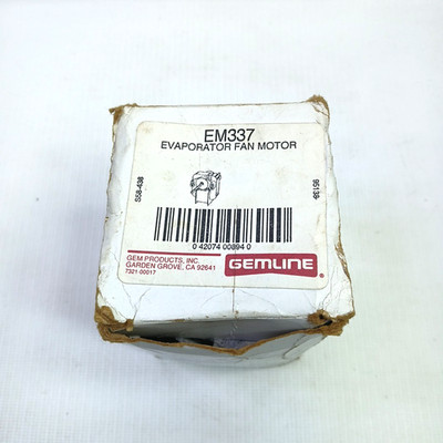 GEMLINE EM337 UNIVERSAL EVAPORATOR FAN MOTOR  .40 AMP 120V BRAND NEW