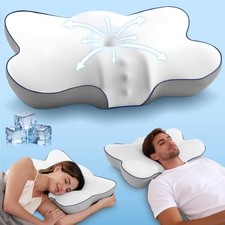 Jiaao Cervical Neck Pillow for Pain Relief, Ergonomic Side Sleeper Pillow