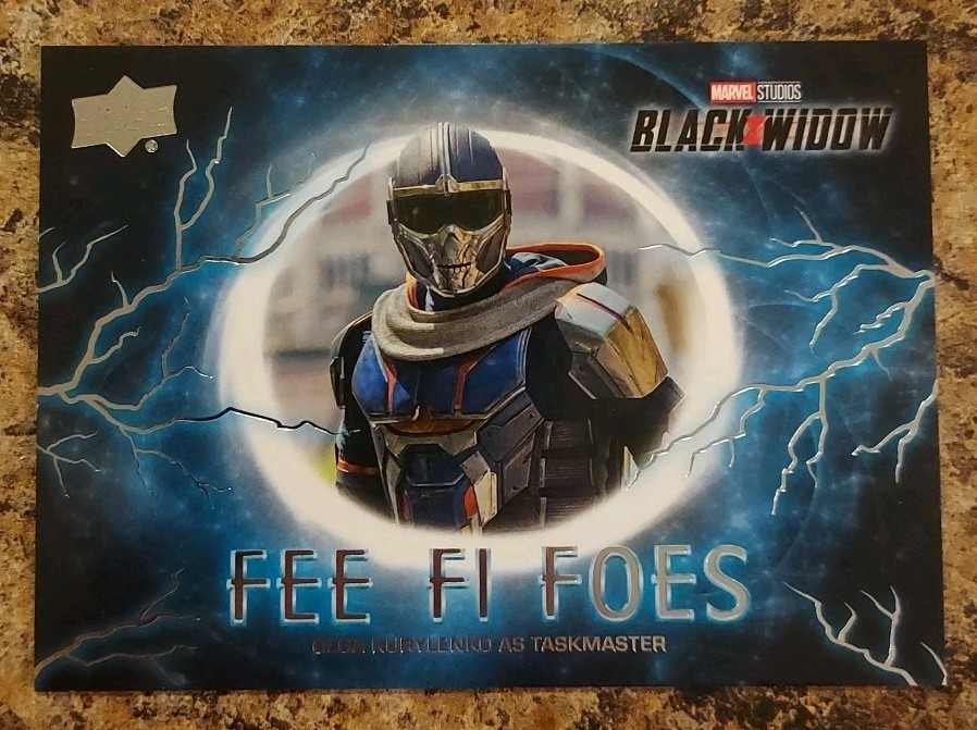 2024 UD Marvel Studios Series 2 Olga Kurylenko as Taskmaster Fee Fi Foes #FFF-9