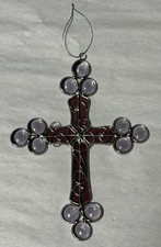 Metal Sun Catcher Purple Stained Design Decorative Window Suncatcher