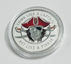 Hayleybug Mint Crimson Crest Pirate 1oz 999 Silver Colorized Reverse Proof Round