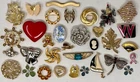 Lot Vtg & Modern BROOCH Pins Costume Jewelry Parts AS IS Craft Art Repurpose E