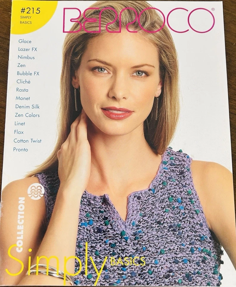 Berroco 215 Simply Basics Collection Knitting & Crochet Patterns Booklet Sweater - Image 2 of 4