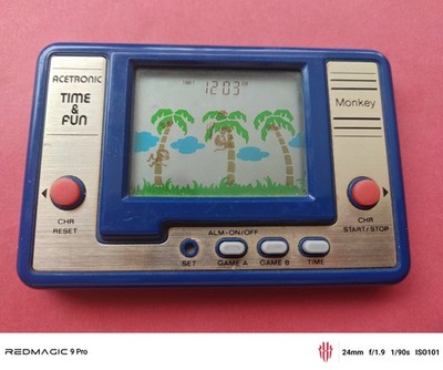 Rare Vintage Acetronic Monkey Vintage 1981 LCD Game Time And Fun 