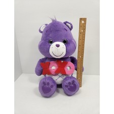 Valentine edition Care Bear plushie - purple
