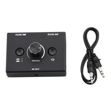 New 2 In 1 Out 3.5mm Stereo Audio Switch Aux Switcher Speaker Selector Splitter