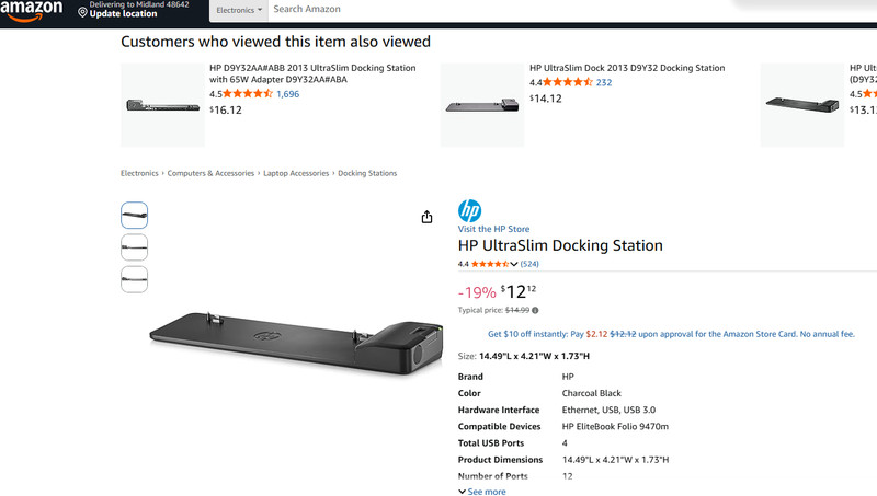 50 Count LOT Black HP Computer Ultra Slim Docking Stations - Resellers Deal