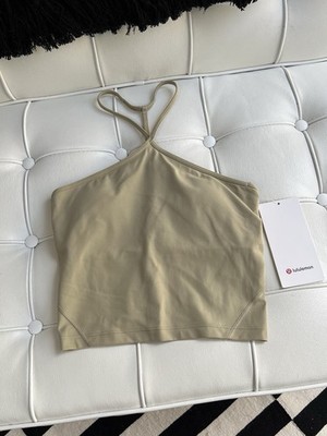 £58 Neu mit Etikett lululemon Align kurz geschnittenes Tanktop mit T-Riemen 4 (UK8) Camp khaki
