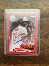 2024 Topps 1989 Topps Baseball Autographs #89BA-CC Colton Cowser /25 On Card 
