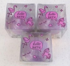 Lot Of 3 Hello Bath Cupcake Shaped Bath Fizz 2.46 oz. Size New/Sealed