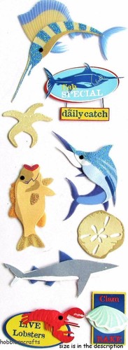 EK-SUCCESS-JOLEE-039-S-STICKERS-MARLIN-SWORDFISH-SHARK-LOBSTER-FISH-SEALIFE-NORTH