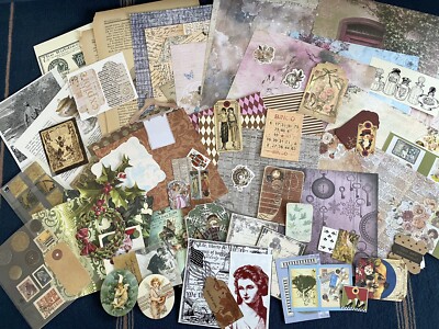 Vintage Papier & Zubehör für Scrapbooking, Junk Journal, Collagen, 60 Teile
