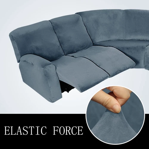 Anbausofabezug 5-Sitzer Ecksofa Couch Schonbezug Stretch Möbelbezug - Bild 122 von 134