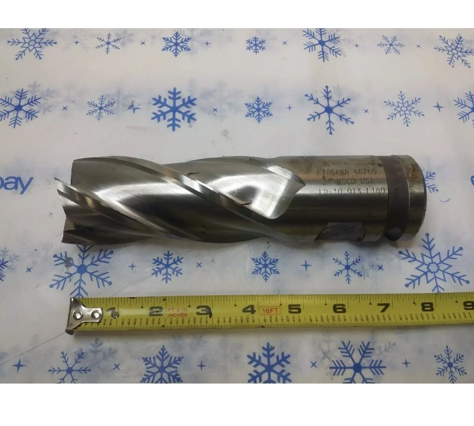 2" End Mill Niagara 4F 46765 SQUARE UNC HSS 2X2X5X7-3/4" LD 10.913 L140 9 - Image 2 of 4
