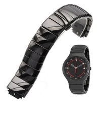 21mm men / 14mm women Ceramic black Band Strap​ bracelet (FITS) RADO TRUE Active