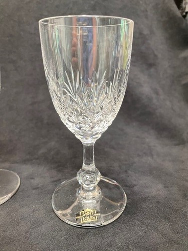 Saint Louis France Massenet Crystal 5 3/4" burgundy wine stems 5 ¾" set of 4 - Picture 4 of 7