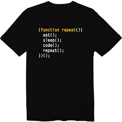 Function Repeat Eat Sleep Code Repeat T-Shirt Coder Shirt Programmer Engineer