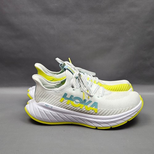 Hoka One One Carbon X 3 Damen-Laufschuhe Größe 9 grün sportliche Turnschuhe