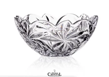 Crystal Bowl 11 " Czech Bohemia Vase Fruit Desert Sweets Dish Centerpiece Gift